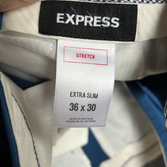 Men’s Express Blue Pants 36x30 - Picture 2 of 3